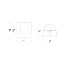 Load image into Gallery viewer, Aether Atomic Square Pinhole Recessed Light - line drawing.
