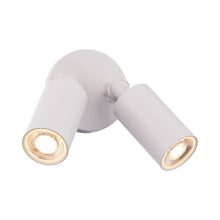 Load image into Gallery viewer, Cylinder Outdoor LED Ceiling / Wall Light in White (2-Light).