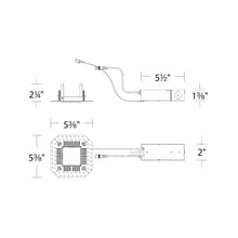 Load image into Gallery viewer, FQ 2" Remodel Housing Trimless - line drawing.
