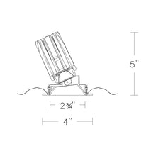 Load image into Gallery viewer, FQ 2" Round Adjustable LED Recessed Light - line drawing.