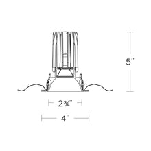 Load image into Gallery viewer, FQ 2" Round Adjustable LED Recessed Light - line drawing.