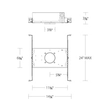 Load image into Gallery viewer, FQ 2" Shallow New Construction Housing - line drawing.