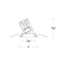 Load image into Gallery viewer, FQ 2" Shallow Round Adjustable LED Recessed Light - line drawing.