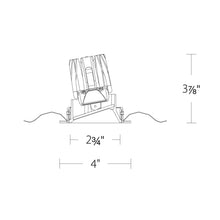 Load image into Gallery viewer, FQ 2" Shallow Round Wall Wash LED Recessed Light - line drawing.