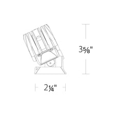 Load image into Gallery viewer, FQ 2" Shallow Square Adjustable LED Recessed Light - line drawing.