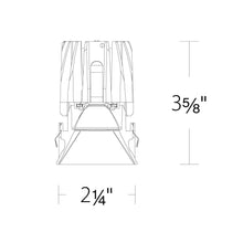 Load image into Gallery viewer, FQ 2" Shallow Square LED Downlight Recessed Light - line drawing.