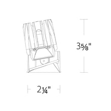Load image into Gallery viewer, FQ 2" Shallow Square Wall Wash LED Recessed Light - line drawing.