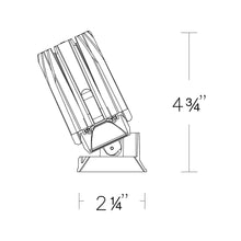 Load image into Gallery viewer, FQ 2" Square Adjustable LED Recessed Light - line drawing.