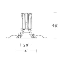 Load image into Gallery viewer, FQ 2" Square Adjustable LED Recessed Light - line drawing.