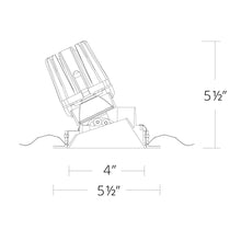 Load image into Gallery viewer, FQ 4" Round Adjustable LED Recessed Light - line drawing.