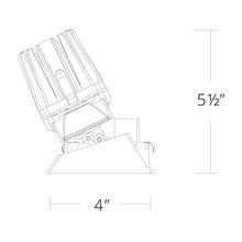 Load image into Gallery viewer, FQ 4" Round Adjustable LED Recessed Light - line drawing.