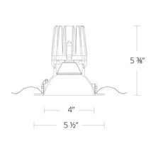 Load image into Gallery viewer, FQ 4" Round Wall Wash LED Recessed Light - line drawing.