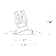 Load image into Gallery viewer, FQ 4" Round Wall Wash LED Recessed Light - line drawing.