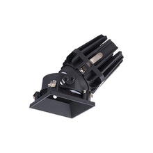 Load image into Gallery viewer, FQ 4" Square Adjustable LED Recesses Light in Black (Adjustable Trimless).