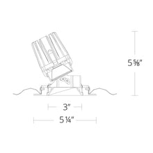 Load image into Gallery viewer, FQ 4" Square Adjustable LED Recesses Light - line drawing.