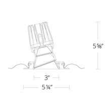 Load image into Gallery viewer, FQ 4" Square Wall Wash LED Recessed Light - line drawing.