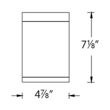Load image into Gallery viewer, Tube Architectural LED Flush Mount Ceiling Light - line drawing.