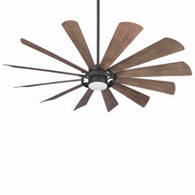 Load image into Gallery viewer, Windmolen LED Outdoor Ceiling Fan in Oil Rubbed Bronze/Seasoned Wood.