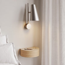 Load image into Gallery viewer, Cono Wall Light in bedroom.
