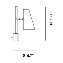 Load image into Gallery viewer, Cono Wall Light - line drawing.