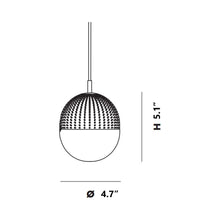 Load image into Gallery viewer, Dot Pendant Light - line drawing.
