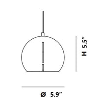Load image into Gallery viewer, Gap Pendant Light - line drawing.