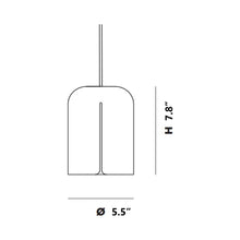 Load image into Gallery viewer, Gap Pendant Light - line drawing.
