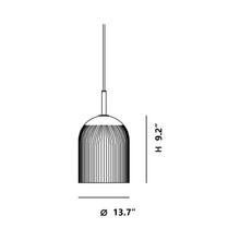 Load image into Gallery viewer, Ghost Pendant Light - line drawing.