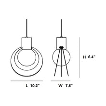 Load image into Gallery viewer, Lunar Pendant Light - line drawing.