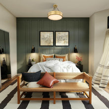 Load image into Gallery viewer, Anders LED Semi Flush Mount Ceiling Light in bedroom.