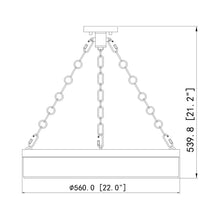 Load image into Gallery viewer, Anders LED Semi Flush Mount Ceiling Light - line drawing.