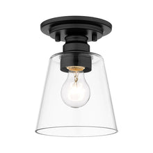 Load image into Gallery viewer, Annore Flush Mount Ceiling Light in Matte Black.