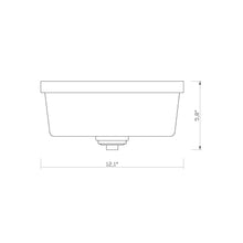 Load image into Gallery viewer, Arlington Flush Mount Ceiling Light - line drawing.