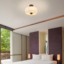 Load image into Gallery viewer, Arlington Semi Flush Mount Ceiling Light in bedroom.