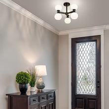 Load image into Gallery viewer, Artemis Semi Flush Mount Ceiling Light in living room.