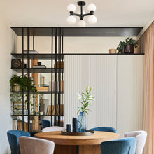Load image into Gallery viewer, Artemis Semi Flush Mount Ceiling Light in living room.