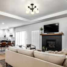 Load image into Gallery viewer, Artemis Semi Flush Mount Ceiling Light in living room.