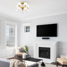 Load image into Gallery viewer, Artemis Semi Flush Mount Ceiling Light in living room.