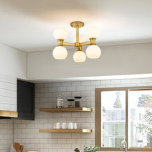 Load image into Gallery viewer, Artemis Semi Flush Mount Ceiling Light in living room.
