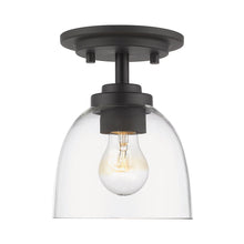 Load image into Gallery viewer, Ashton Flush Mount Ceiling Light in Bronze/Clear.