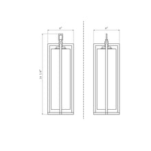 Load image into Gallery viewer, Aura Outdoor Pendant Light - line drawing.