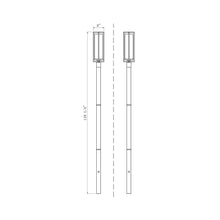 Load image into Gallery viewer, Aura Outdoor Post Light - line drawing.