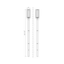Load image into Gallery viewer, Aura Outdoor Post Light - line drawing.