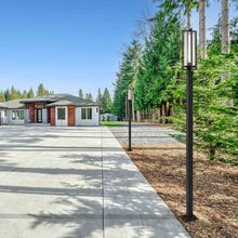 Load image into Gallery viewer, Aura Outdoor Square Post Light in Outside Area.