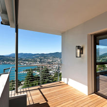 Load image into Gallery viewer, Aura Outdoor Wall Light in Outside Area.