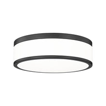 Load image into Gallery viewer, Ballord LED Flush Mount Ceiling Light in Matte Black (12-Inch).