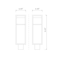 Load image into Gallery viewer, Barwick Outdoor LED Post Light - line drawing.