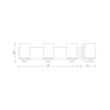Load image into Gallery viewer, Beckett Bath Vanity Light - line drawing.