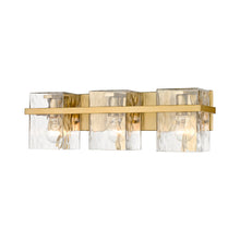 Load image into Gallery viewer, Bennington Bath Vanity Light in Modern Gold (3-Light).