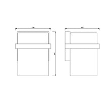 Load image into Gallery viewer, Bennington Bath Wall Light - line drawing.